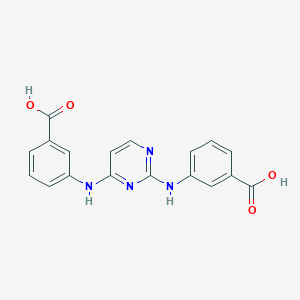 3-[[2-(3-Carboxyanilino)pyrimidin-4-yl]amino]benzoic acid