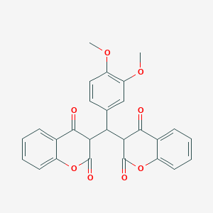 molecular formula C27H20O8 B10803076 3-[(3,4-Dimethoxyphenyl)-(2,4-dioxochromen-3-yl)methyl]chromene-2,4-dione 