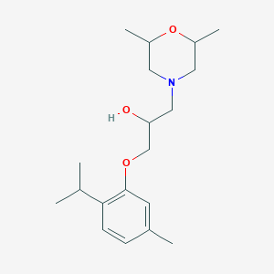 molecular formula C19H31NO3 B10803094 1-(2,6-Dimethylmorpholin-4-yl)-3-(5-methyl-2-propan-2-ylphenoxy)propan-2-ol 