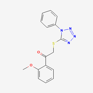 1-(2-Methoxyphenyl)-2-(1-phenyltetrazol-5-yl)sulfanylethanone