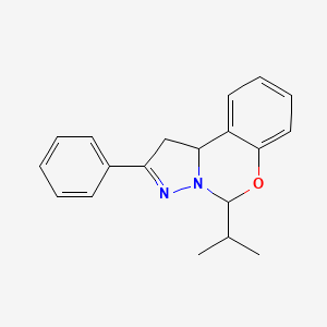 molecular formula C19H20N2O B10803140 2-Phenyl-5-(propan-2-yl)-1,10b-dihydropyrazolo[1,5-c][1,3]benzoxazine 