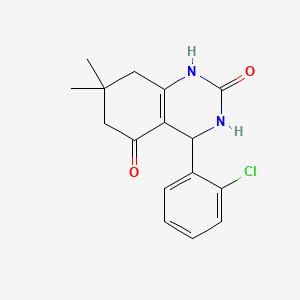 molecular formula C16H17ClN2O2 B10803146 4-(2-chlorophenyl)-7,7-dimethyl-3,4,6,8-tetrahydro-1H-quinazoline-2,5-dione 