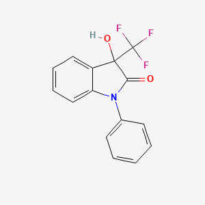 molecular formula C15H10F3NO2 B10803148 N-phenyl-3-hydroxy-2-oxo-3-trifluoromethylindoline 