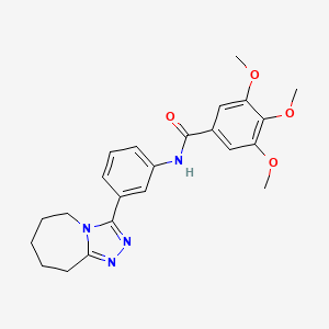 3,4,5-Trimethoxy-N-(3-(6,7,8,9-tetrahydro-5H-[1,2,4]triazolo[4,3-a]azepin-3-yl)phenyl)benzamide