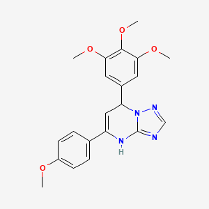 molecular formula C21H22N4O4 B10803165 5-(4-Methoxyphenyl)-7-(3,4,5-trimethoxyphenyl)-4,7-dihydro-[1,2,4]triazolo[1,5-a]pyrimidine 