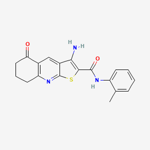 3-amino-N-(2-methylphenyl)-5-oxo-5,6,7,8-tetrahydrothieno[2,3-b]quinoline-2-carboxamide