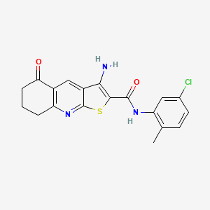 3-amino-N-(5-chloro-2-methylphenyl)-5-oxo-5,6,7,8-tetrahydrothieno[2,3-b]quinoline-2-carboxamide