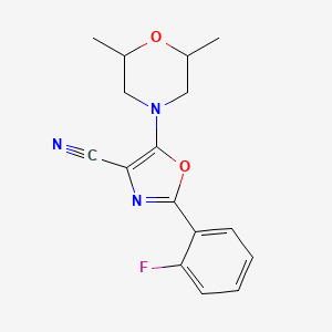 5-(2,6-Dimethylmorpholin-4-yl)-2-(2-fluorophenyl)-1,3-oxazole-4-carbonitrile