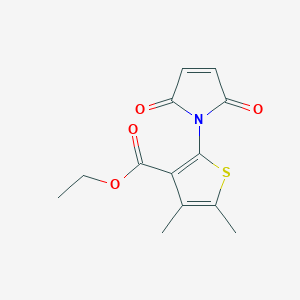 molecular formula C13H13NO4S B10803236 ethyl 2-(2,5-dioxo-2,5-dihydro-1H-pyrrol-1-yl)-4,5-dimethylthiophene-3-carboxylate CAS No. 5617-61-8