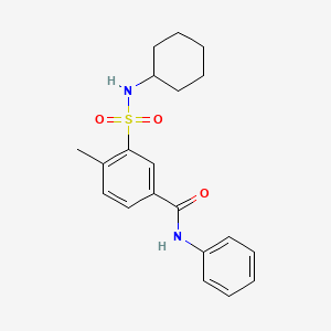 molecular formula C20H24N2O3S B10803246 3-(cyclohexylsulfamoyl)-4-methyl-N-phenylbenzamide 