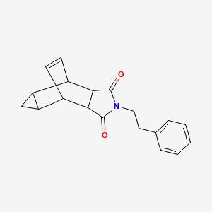 2-(2-phenylethyl)hexahydro-4,6-ethenocyclopropa[f]isoindole-1,3(2H,3aH)-dione