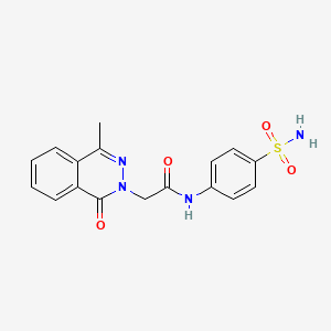 molecular formula C17H16N4O4S B10803272 2-(4-methyl-1-oxophthalazin-2-yl)-N-(4-sulfamoylphenyl)acetamide 