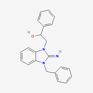 molecular formula C22H21N3O B10803279 2-(3-Benzyl-2-imino-2,3-dihydro-benzoimidazol-1-yl)-1-phenyl-ethanol 