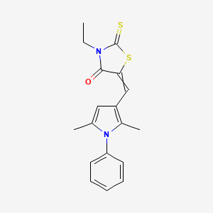 5-[(2,5-Dimethyl-1-phenylpyrrol-3-yl)methylidene]-3-ethyl-2-sulfanylidene-1,3-thiazolidin-4-one