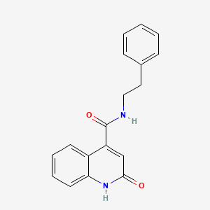 molecular formula C18H16N2O2 B10803360 2-hydroxy-4-[N-(2-phenetyl)carboxamido]quinoline 