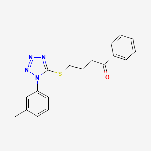 4-[1-(3-Methylphenyl)tetrazol-5-yl]sulfanyl-1-phenylbutan-1-one