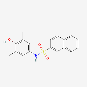 molecular formula C18H17NO3S B10803382 N-(4-hydroxy-3,5-dimethylphenyl)naphthalene-2-sulfonamide 