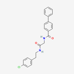 molecular formula C23H21ClN2O2 B10803413 N-[2-[2-(4-chlorophenyl)ethylamino]-2-oxoethyl]-4-phenylbenzamide 