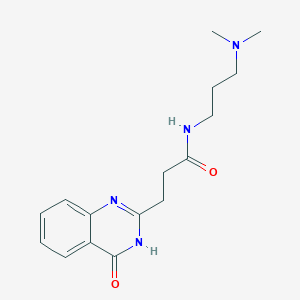 molecular formula C16H22N4O2 B10803422 N-[3-(dimethylamino)propyl]-3-(4-hydroxyquinazolin-2-yl)propanamide 