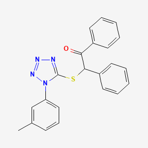 2-[1-(3-Methylphenyl)tetrazol-5-yl]sulfanyl-1,2-diphenylethanone