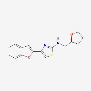 molecular formula C16H16N2O2S B10803458 4-(1-benzofuran-2-yl)-N-(oxolan-2-ylmethyl)-1,3-thiazol-2-amine 