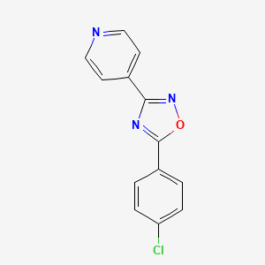 molecular formula C13H8ClN3O B10803476 4-[5-(4-Chlorophenyl)-1,2,4-oxadiazol-3-yl]pyridine 