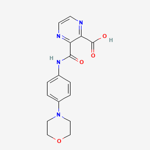 molecular formula C16H16N4O4 B10803499 3-[(4-Morpholin-4-ylphenyl)carbamoyl]pyrazine-2-carboxylic acid 