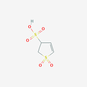 molecular formula C4H6O5S2 B10803533 1,1-Dioxo-2,3-dihydrothiophene-3-sulfonic acid 