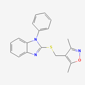 3,5-Dimethyl-4-[(1-phenylbenzimidazol-2-yl)sulfanylmethyl]-1,2-oxazole