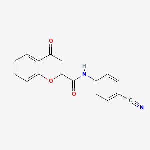 molecular formula C17H10N2O3 B10803543 N-(4-cyanophenyl)-4-oxochromene-2-carboxamide CAS No. 67733-05-5