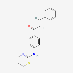 (E)-1-[4-(5,6-dihydro-4H-1,3-thiazin-2-ylamino)phenyl]-3-phenylprop-2-en-1-one