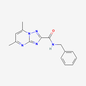 molecular formula C15H15N5O B10803581 N-benzyl-5,7-dimethyl-[1,2,4]triazolo[1,5-a]pyrimidine-2-carboxamide 