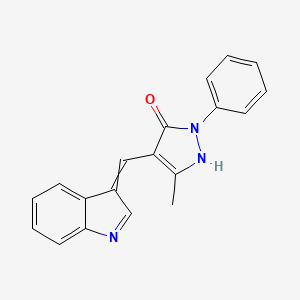 4-(1H-indol-3-ylmethylene)-5-methyl-2-phenyl-2,4-dihydro-3H-pyrazol-3-one