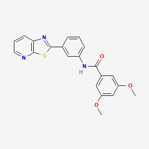 3,5-dimethoxy-N-(3-(thiazolo[5,4-b]pyridin-2-yl)phenyl)benzamide