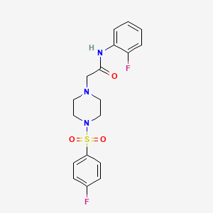 N-(2-fluorophenyl)-2-{4-[(4-fluorophenyl)sulfonyl]piperazin-1-yl}acetamide