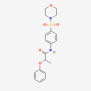 molecular formula C19H22N2O5S B10803663 N-[4-(morpholin-4-ylsulfonyl)phenyl]-2-phenoxypropanamide 