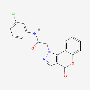 N-(3-Chlorophenyl)-2-{4-oxo-1H,4H-chromeno[4,3-C]pyrazol-1-YL}acetamide