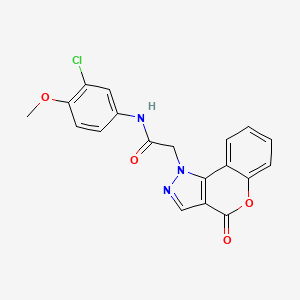 molecular formula C19H14ClN3O4 B10803689 N-(3-chloro-4-methoxyphenyl)-2-(4-oxochromeno[4,3-c]pyrazol-1-yl)acetamide 