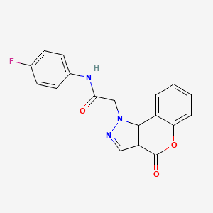 N-(4-fluorophenyl)-2-(4-oxochromeno[4,3-c]pyrazol-1-yl)acetamide