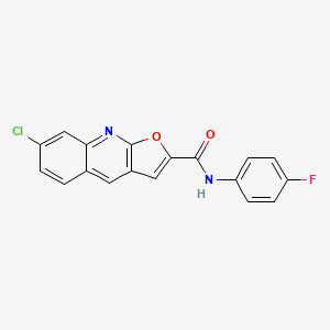 7-chloro-N-(4-fluorophenyl)furo[2,3-b]quinoline-2-carboxamide