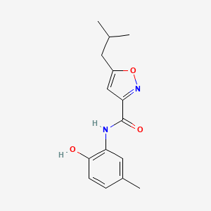 N-(2-hydroxy-5-methylphenyl)-5-(2-methylpropyl)-1,2-oxazole-3-carboxamide