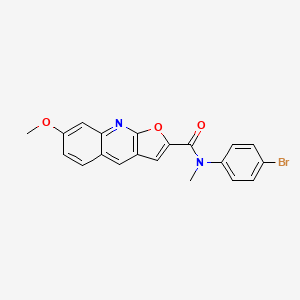 N-(4-bromophenyl)-7-methoxy-N-methylfuro[2,3-b]quinoline-2-carboxamide