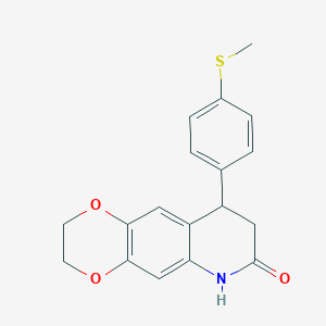 9-[4-(methylsulfanyl)phenyl]-2,3,8,9-tetrahydro[1,4]dioxino[2,3-g]quinolin-7(6H)-one