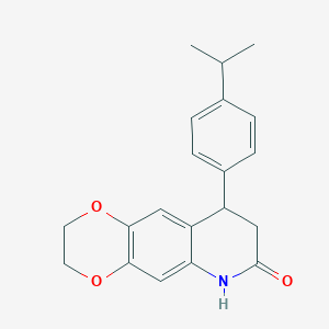 9-[4-(propan-2-yl)phenyl]-2,3,8,9-tetrahydro[1,4]dioxino[2,3-g]quinolin-7(6H)-one