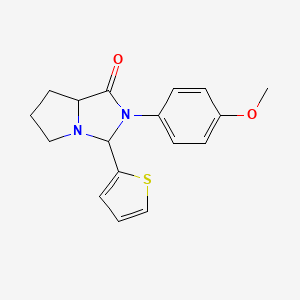 2-(4-methoxyphenyl)-3-thiophen-2-yl-5,6,7,7a-tetrahydro-3H-pyrrolo[1,2-c]imidazol-1-one