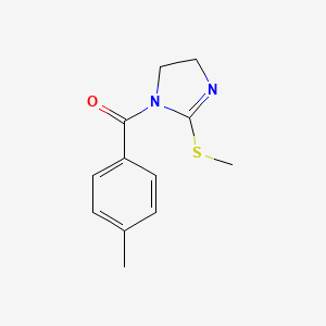 molecular formula C12H14N2OS B10803756 (2-(methylthio)-4,5-dihydro-1H-imidazol-1-yl)(p-tolyl)methanone 