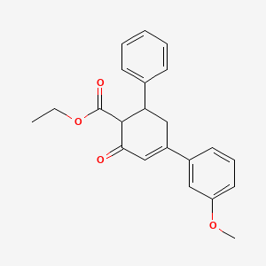 Ethyl 4-(3-methoxyphenyl)-2-oxo-6-phenylcyclohex-3-ene-1-carboxylate