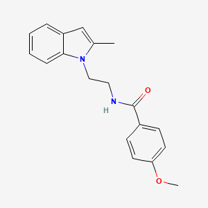 molecular formula C19H20N2O2 B10803779 4-methoxy-N-[2-(2-methyl-1H-indol-1-yl)ethyl]benzamide 