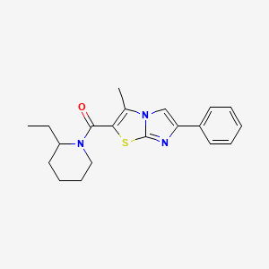 (2-Ethylpiperidin-1-yl)(3-methyl-6-phenylimidazo[2,1-b]thiazol-2-yl)methanone