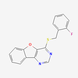 4-((2-Fluorobenzyl)thio)benzofuro[3,2-d]pyrimidine